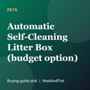 Automatic Self-Cleaning Litter Box (budget option) (NestAndPick product card)